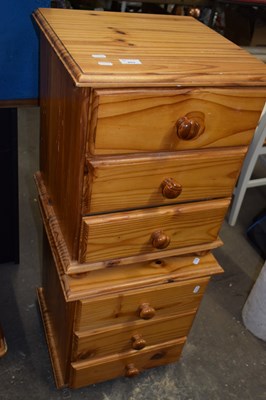 Lot 853 - Pair of pine bedside cabinets