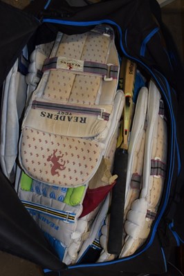 Lot 854 - Two bags of various cricket equipment