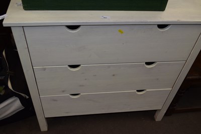 Lot 857 - A painted three drawer chest