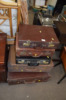 Lot 867 - Quantity of vintage suitcases and briefcases