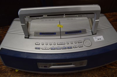Lot 874 - A Panasonic Powerblaster portable stereo cassette
