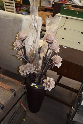Lot 896 - A tall vase and artificial flowers