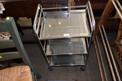 Lot 898 - A three tier aluminium trolley