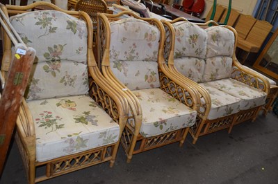 Lot 901 - A two seater conservatory chair with two...
