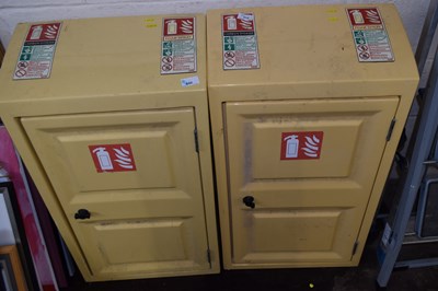 Lot 910 - A pair of metal safety cabinets