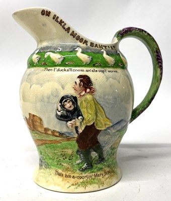 Lot 314 - A Crown Devon musical jug with rhyming and...