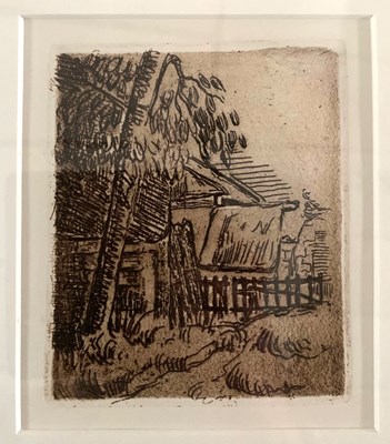 Lot 147 - Contemporary etching with sepia aquatint,...