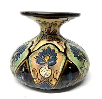 Lot 326 - A continental Thoune Pottery vase with relief...
