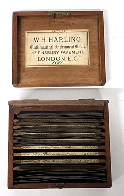 Lot 348 - Quantity of slides and vintage stencils in box...