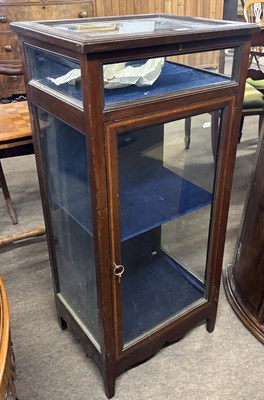 Lot 378 - An Edwardian display cabinet with mahogany and...