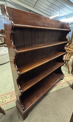 Lot 384 - A 20th Century mahogany waterfall type open...
