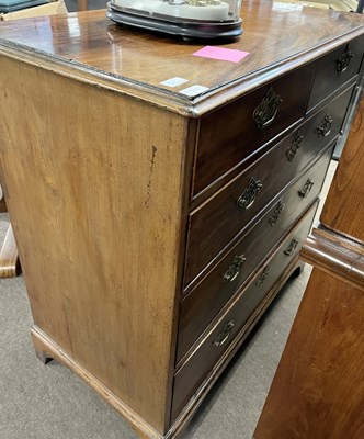 Lot 396 - A George III mahogany chest of two short over...