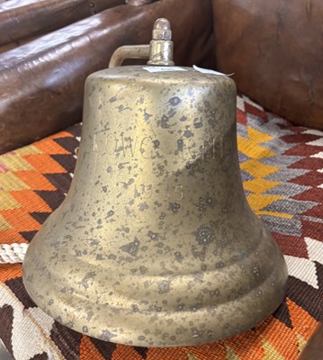 Lot 406 - A brass ships bell marked Lowgarth 1965, 32cm...