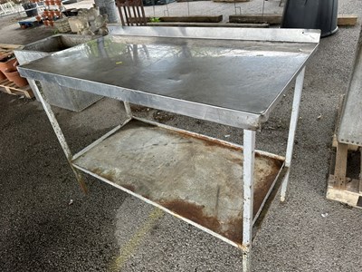 Lot 185a - Stainless-topped Table