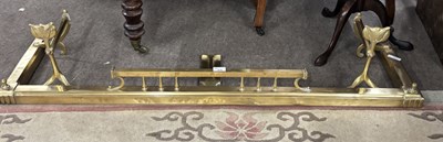 Lot 416 - A Victorian brass fire fender in the Art...