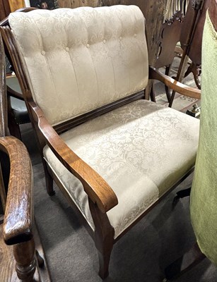 Lot 425 - An early 20th Century mahogany framed armchair...