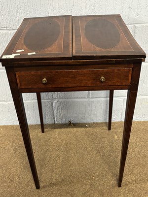 Lot 436 - A small 19th Century mahogany fold out card...