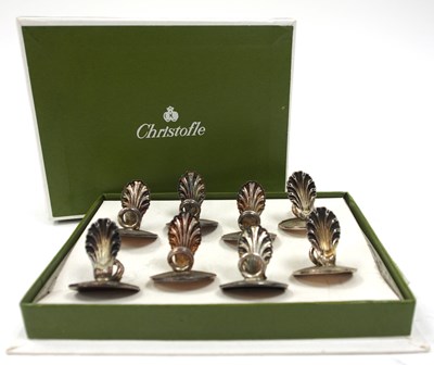 Lot 163 - A cased set of eight Christofle silver plated...