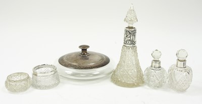 Lot 176 - Mixed Lot: A cut glass silver dressing table...