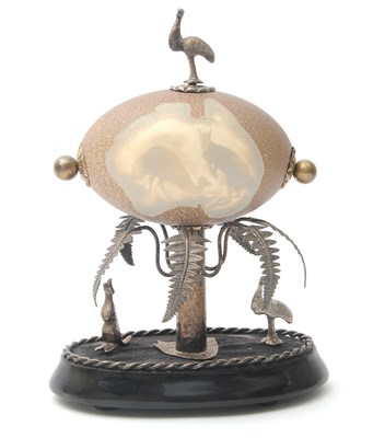 Lot 207 - A 19th Century Australian carved Emu egg with...