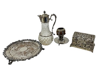 Lot 214 - Mixed Lot:  An Old Sheffield plated salver, a...