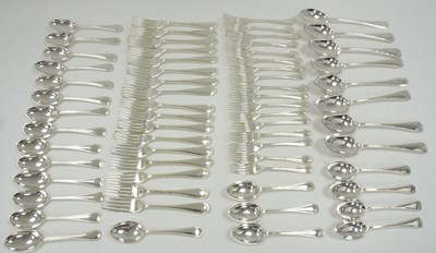 Lot 218 - A quantity of silver plated beaded pattern...