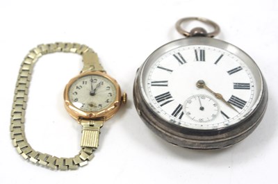 Lot 229 - A silver cased David Swyers pocket watch with...