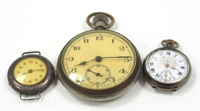 Lot 233 - Mixed Lot:  One white metal fob watch and one...