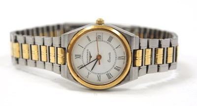 Lot 244 - A Longines two tone ladies watch, the watch...