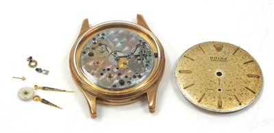 Lot 251 - A vintage 9ct gold Rolex Precision parts, case,...