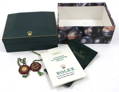Lot 269 - A Rolex watch box with service pouch, two...