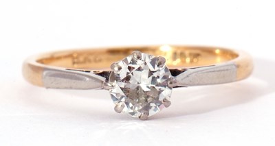 Lot 6 - Single stone diamond ring, a brilliant round...