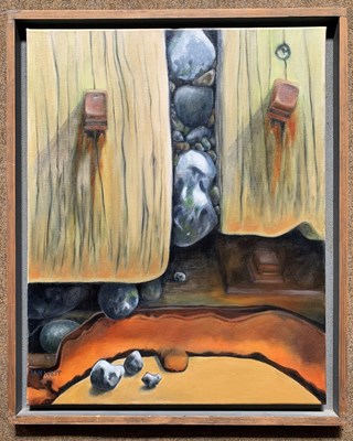 Lot 173 - Ian West (British, contemporary), 'Breakwater',...