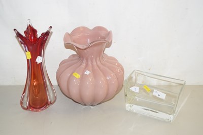 Lot 9 - Mixed Lot: Three various Art Glass vases...