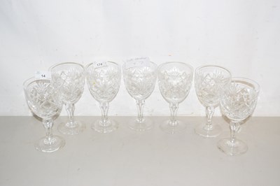 Lot 14 - A set of seven Royal Brierley wine glasses