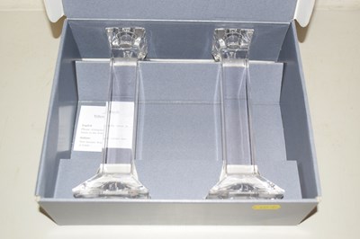 Lot 39 - Pair of Villeroy & Boch glass candlesticks