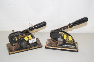 Lot 40 - A pair of vintage embossers