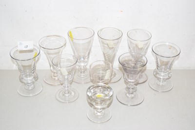 Lot 47 - A group of various 19th Century drinking glasses