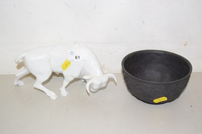Lot 61 - A Rosenthal cream glazed model of a bull...