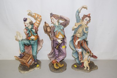 Lot 69 - Group of three Leonardo Collection model clowns