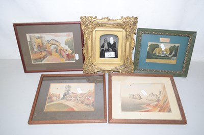 Lot 132 - Group of various pictures to include a black...