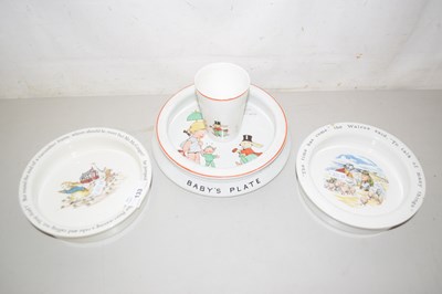 Lot 133 - Mixed Lot: Shelley baby plate and beaker...
