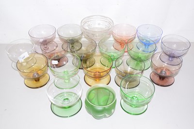 Lot 137 - A collection of various coloured glass sundae...