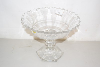 Lot 150 - A heavy clear glass pedestal bowl