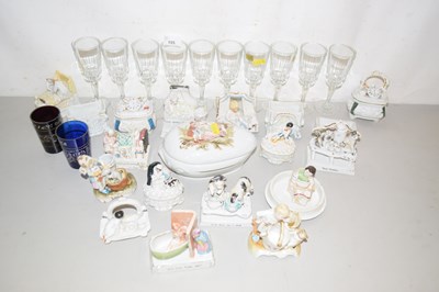 Lot 155 - Mixed Lot: Various china faring ornaments,...