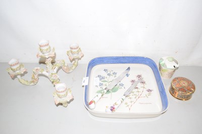 Lot 156 - Mixed Lot: Serving dish, candelabra etc