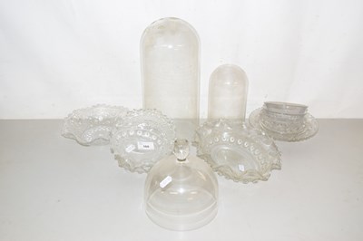Lot 160 - Mixed Lot: Various glass dishes, two glass...