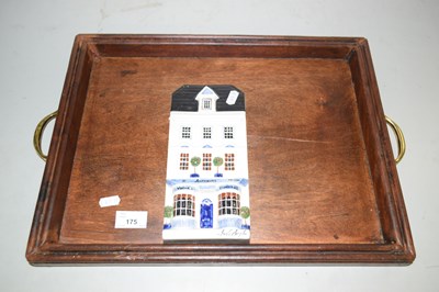 Lot 175 - Dark wood serving tray and a small Nation of...
