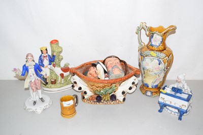 Lot 192 - Mixed Lot: Various character jugs, porcelain...