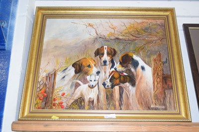 Lot 202 - Nora Harpham, study of Fox Hounds and a...